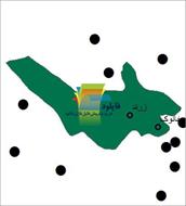 شیپ فایل نقطه ای شهرهای شهرستان زرند واقع در استان کرمان